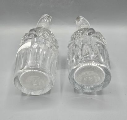 Set of three pairs of crystal decanters (2...