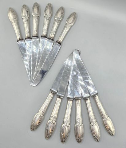 ERCUIS
Set of 12 silver-plated metal table...