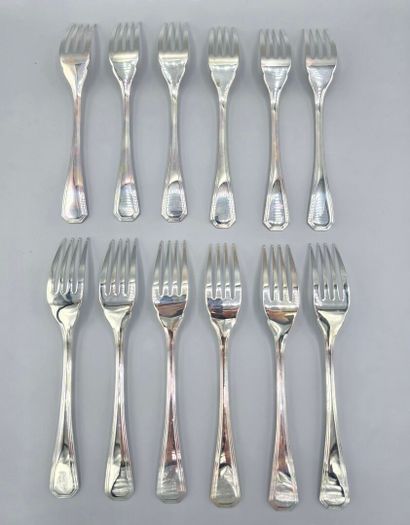 CHRISTOFLE - AMERICA model
26-piece silver-plated...