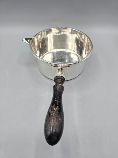 19th century silver-plated metal saucepan...