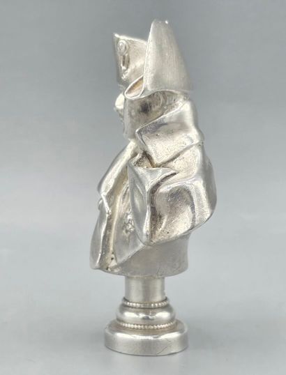 Sceau en argent, la poignée formant Napoléon...