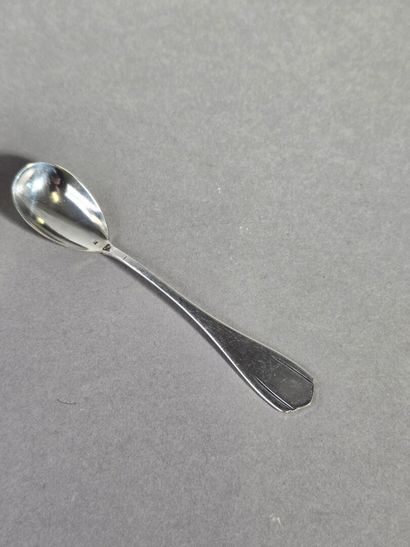 PRUDHOMME
Egg cup and spoon in silver-plated...