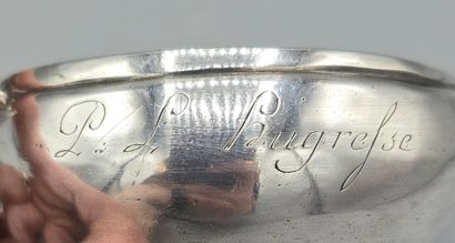 ROUEN 1753 
Taste-Vin normand en argent de...