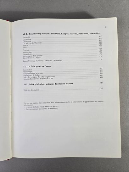 CASSAN, Claude Gérard.
Les orfèvres de LORRAINE...