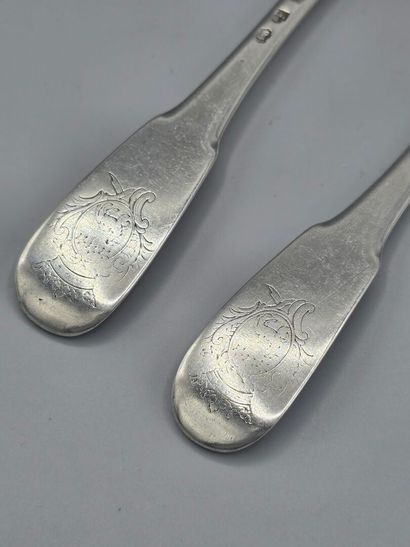DRAGUIGNAN 1758 
Couvert de table en argent...