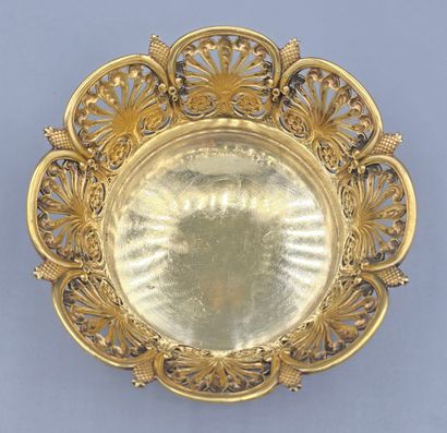 TIFFANY & CO (1900) 
Coupe en vermeil posant...