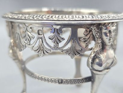 Martial GAUTHIER 
Paire de salières en argent,...