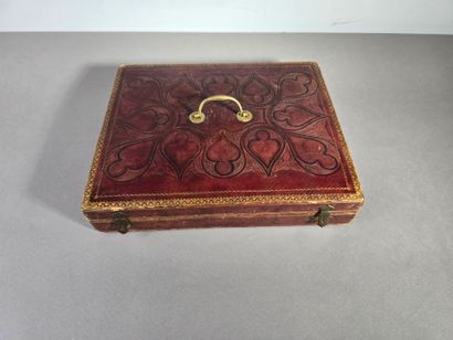 Early 19thᵉ century, leather-topped household...