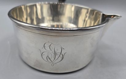 19th century silver-plated metal saucepan...