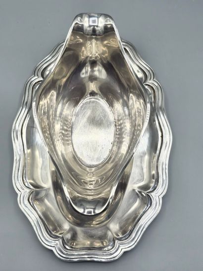 ERCUIS
Saucière en métal argenté reposant...