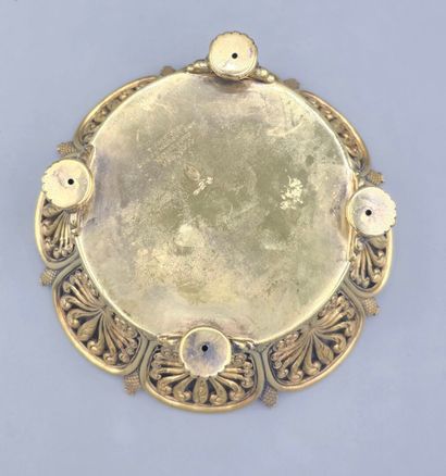 TIFFANY & CO (1900) 
Coupe en vermeil posant...