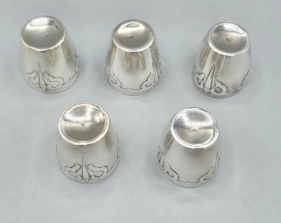 Henri SOUFFLOT.
Service à liqueur en argent,...