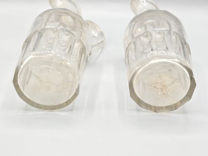 Pair of white crystal decanters.
H. 20.5...