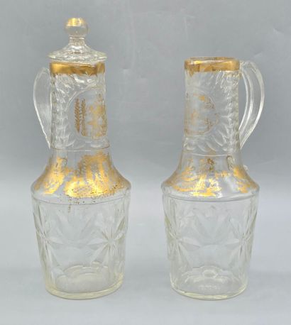 A pair of decanters probably 18th century...