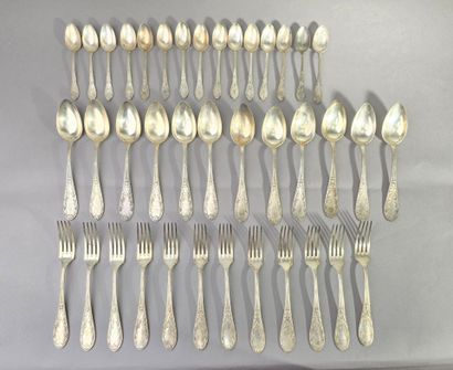 ORBRILLE
Louis XVI style silver-plated cutlery...