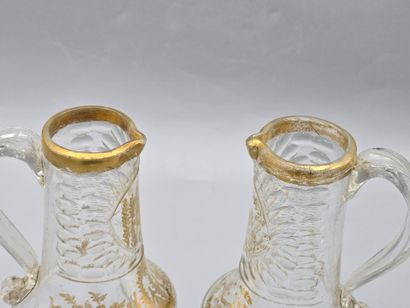 A pair of decanters probably 18th century...