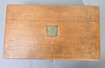 A large wooden household set, with a central...