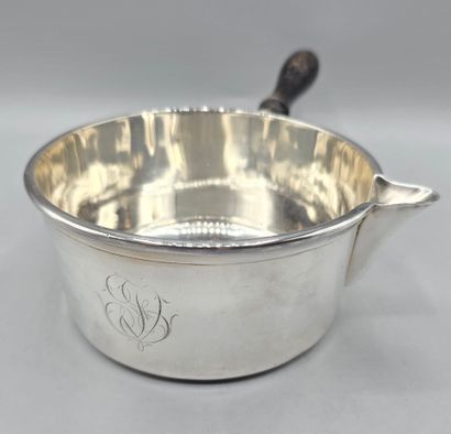 19th century silver-plated metal saucepan...