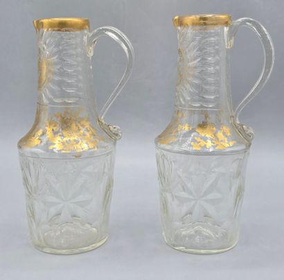 A pair of decanters probably 18th century...