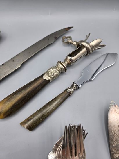 Meeting of silver-plated serving pieces including:...