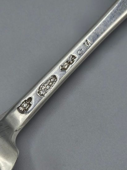 NANTES 1765 
Couvert de table en argent de...