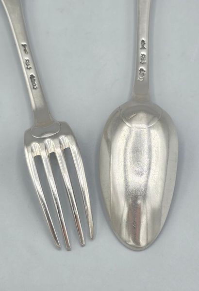 Bordeaux 1785-86

Couvert de table en argent,...