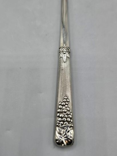 Silver-plated letter opener with handle decorated...