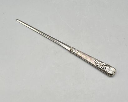 Silver-plated letter opener with handle decorated...