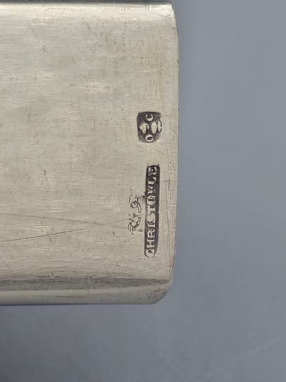 CHRISTOFLE 
Paire d'étuis pour boîtes d'allumettes...