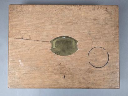 Coffret de ménagère en bois à poignée laiton...