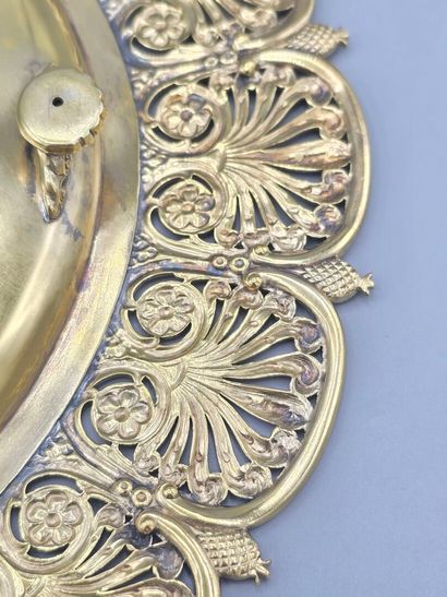 TIFFANY & CO (1900) 
Plat/présentoir en vermeil...