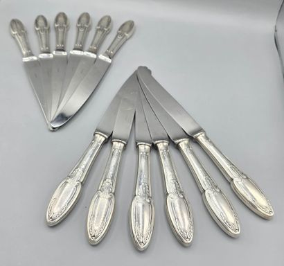 ERCUIS
Set of 12 silver-plated metal table...