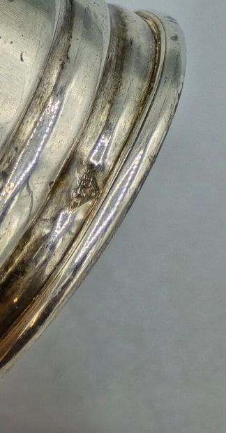 TETARD Frères 
Trio de salières en cristal,...