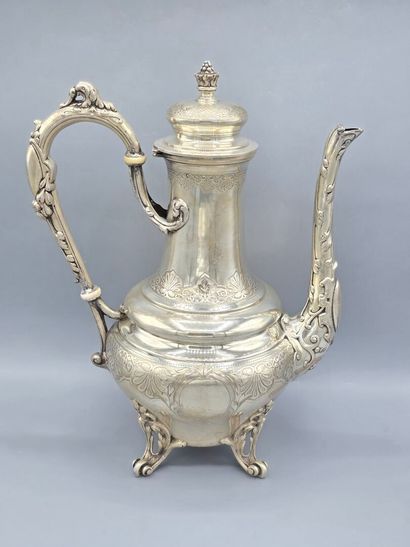 GAVARD (?)
Verseuse/cafetière en argent de...
