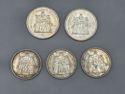 FRANCE
Lot de pièces en argent type 