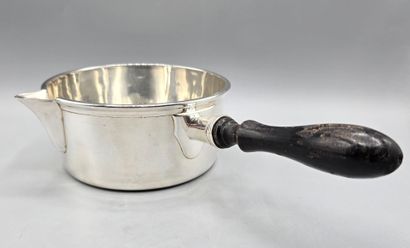 19th century silver-plated metal saucepan...