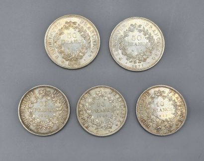 FRANCE
Lot de pièces en argent type 