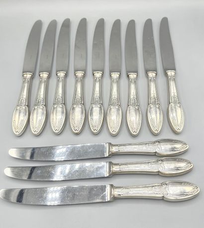 ERCUIS
Set of 12 silver-plated metal table...
