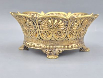 TIFFANY & CO (1900) 
Coupe en vermeil posant...