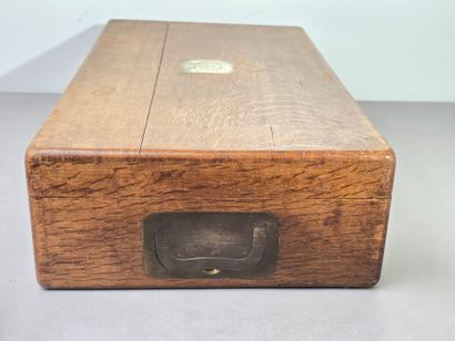 A large wooden household set, with a central...