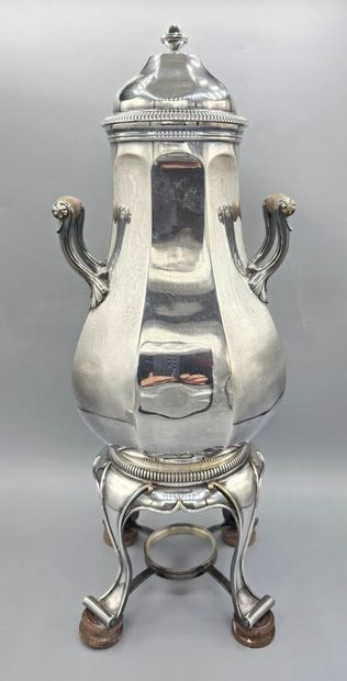 TETARD Freres 
Samovar en métal argenté avec...
