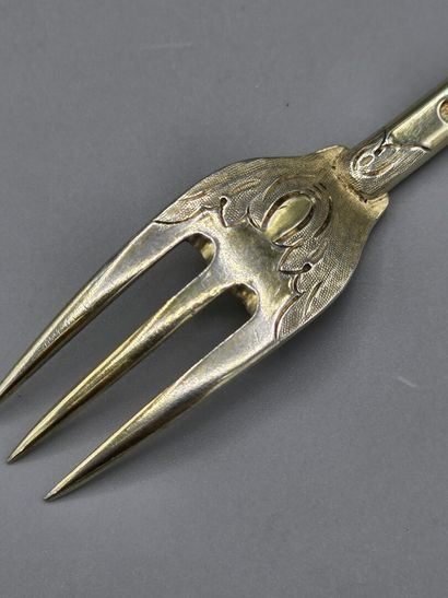 Couvert danois en argent et vermeil, complet...