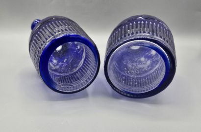 Miscellaneous lot of blue and white crystal...