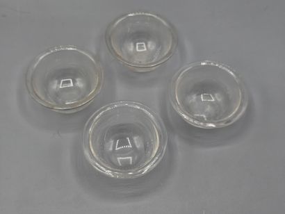 Set of 18 crystal oiler interiors: 8 blue...
