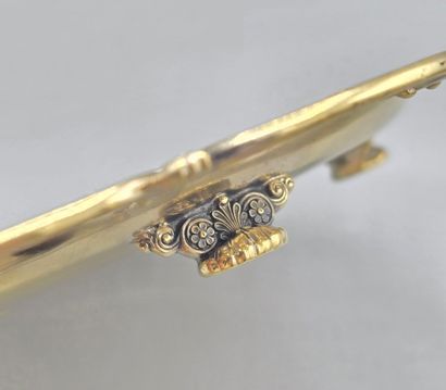 TIFFANY & CO (1900) 
Plat/présentoir en vermeil...