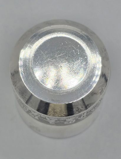 PRUDHOMME
Coquetier en argent avec large...