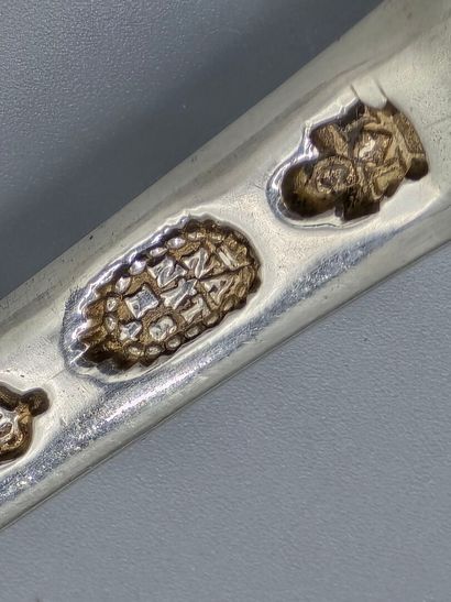 NANTES 1765 
Couvert de table en argent de...