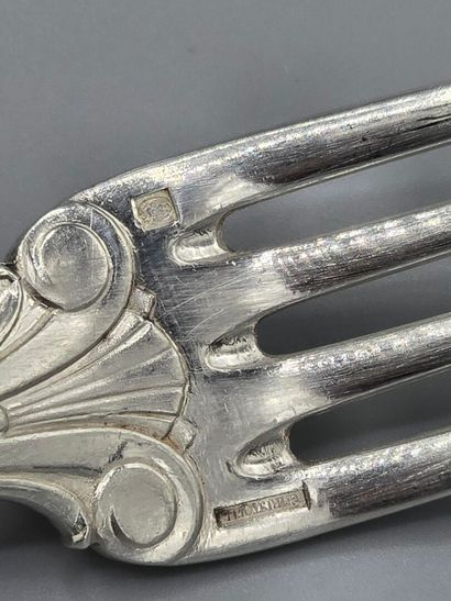 CHRISTOFLE
Suite de 3 fourchettes à entremets...