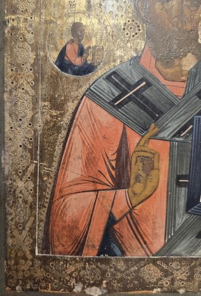 RUSSIA
Orthodox icon painted in tempera depicting...