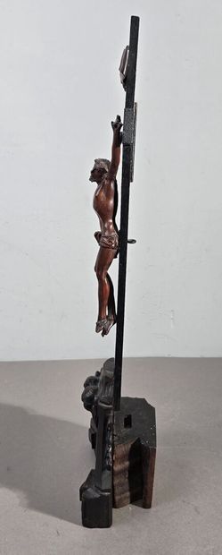 Crucifix depicting Christ, carved from boxwood.
Base...